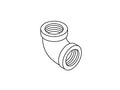 KOHLER Elbow, 3/4Npt X 90, K-35879