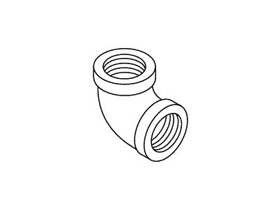 KOHLER Elbow, 3/4Npt X 90, K-35879