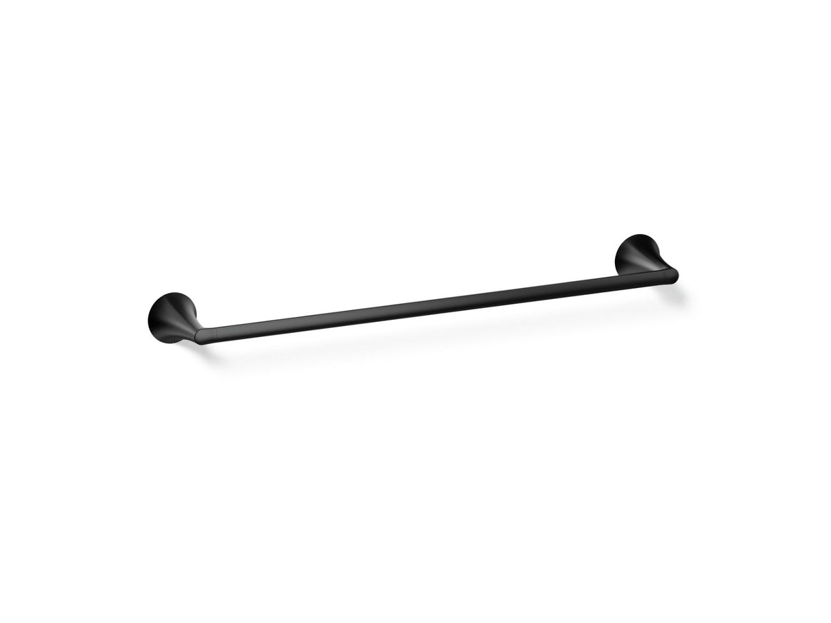 KOHLER K-35932-BL Buckley 24" Towel Bar - Matte Black