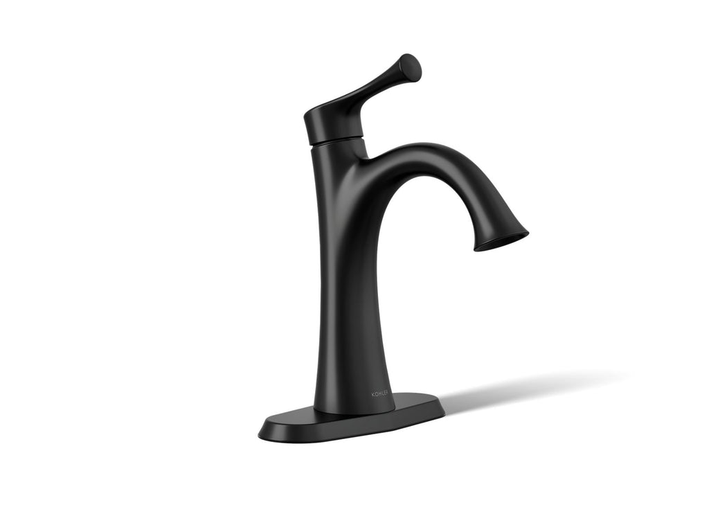 KOHLER K-35952-4K-BL Buckley Single-Handle Bathroom Sink Faucet, 1.0 Gpm - Matte Black