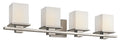 KICHLER 45152AP Tully 32" 4 Light Vanity Light With Satin Etched Cased Opal Glass Antique Pewter