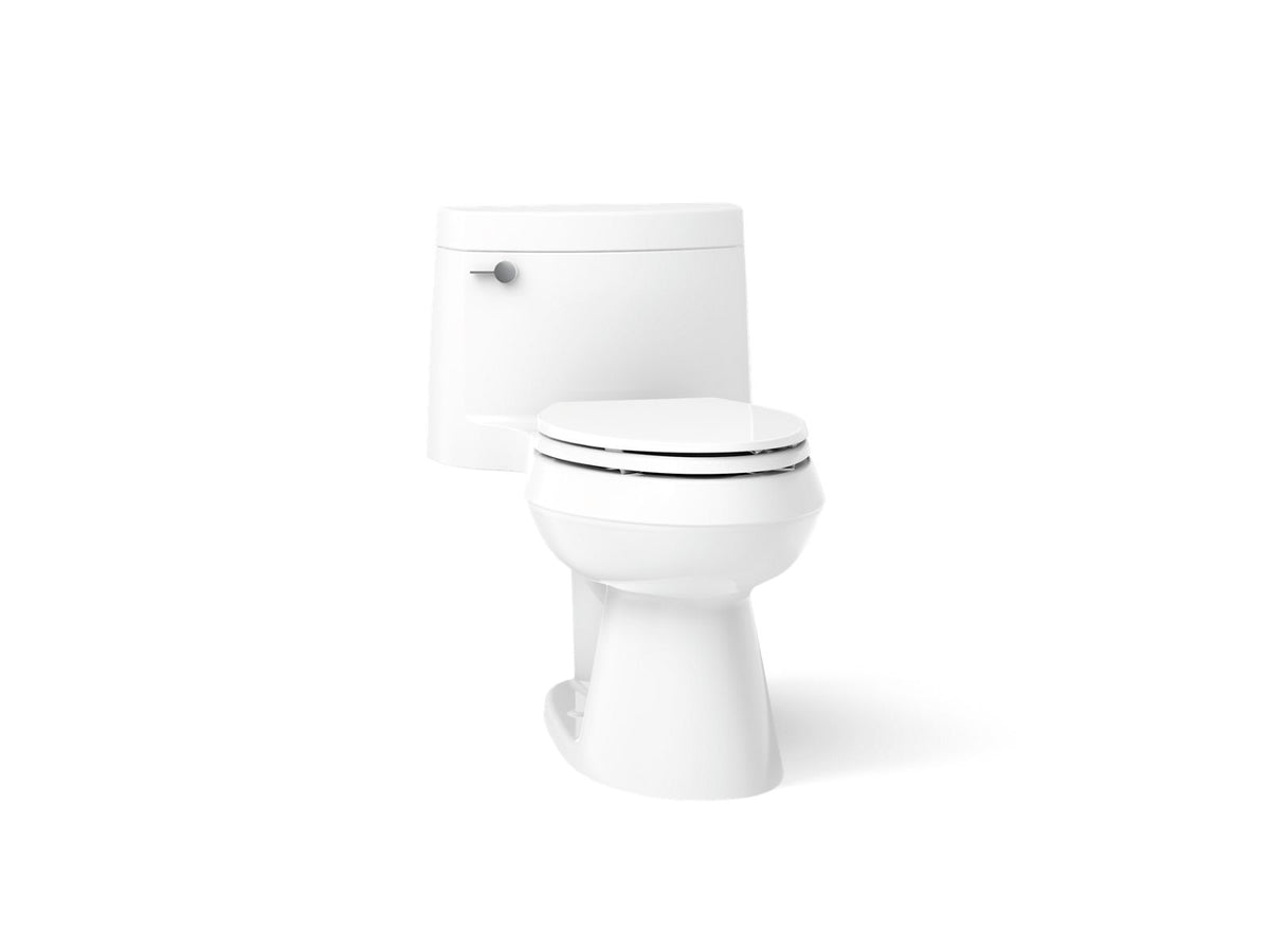KOHLER K-3619-0 Cimarron One-Piece Elongated Toilet With Concealed Trapway, 1.28 Gpf - White