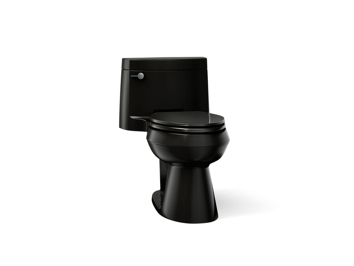 KOHLER K-3619-7 Cimarron One-Piece Elongated Toilet With Concealed Trapway, 1.28 Gpf - Black Black