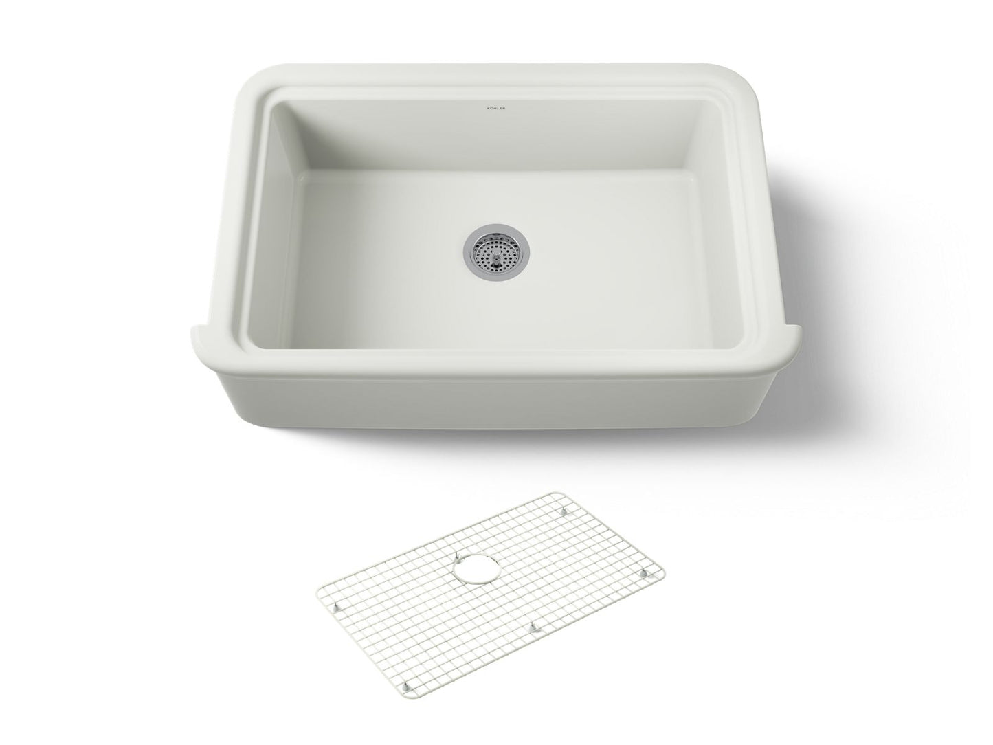 KOHLER Audrine 35-1/2" undermount single-bowl farmhouse kitchen sink in Dune - K-36250-NY