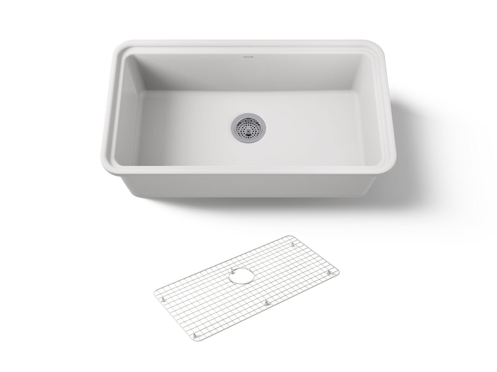 KOHLER Audrine 33" undermount single-bowl kitchen sink in White - K-36254-0