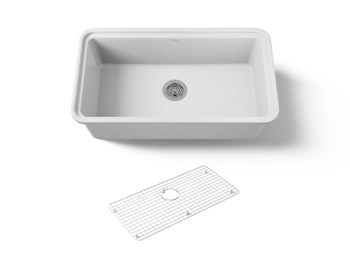 KOHLER K-36254-0 Audrine By Studio Mcgee 33" Undermount Single-Bowl Kitchen Sink - White
