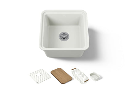 KOHLER K-36259-PC-NY Audrine 18-5/8" undermount workstation bar sink - Dune