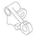 KOHLER Knee Lever, Rh - Rough Plate, K-36265-RP