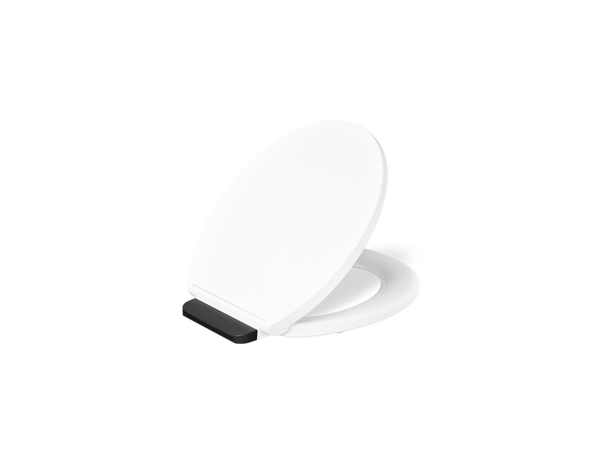 KOHLER K-36594-BL-0 Covert Readylatch Quiet-Close Round-Front Toilet Seat - White