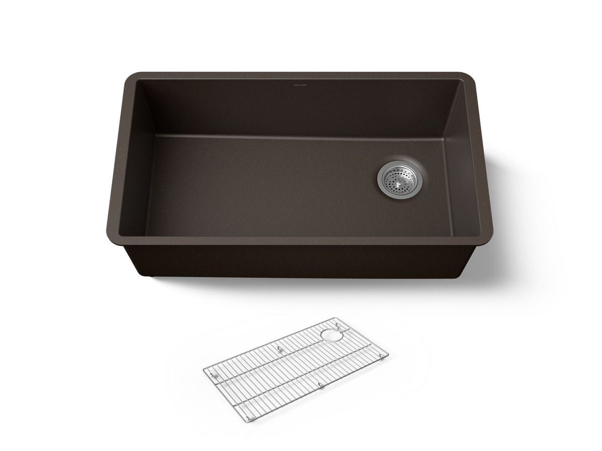 KOHLER K-36747-CM2 Billings 32-1/2" undermount single-bowl kitchen sink - Matte Brown
