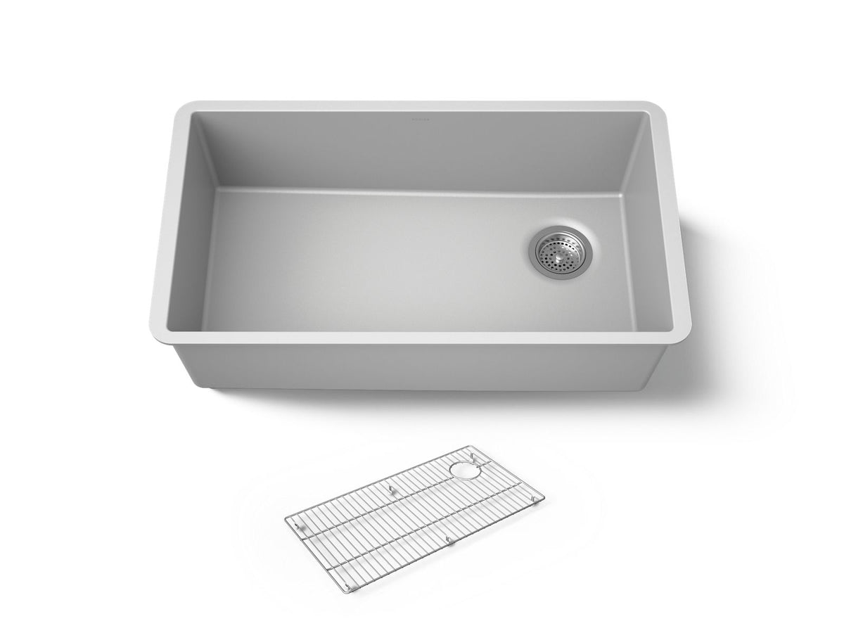 KOHLER K-36747-CM4 Billings 32-1/2" undermount single-bowl kitchen sink - Matte Grey