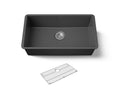 KOHLER K-36748-CM7 Billings 32-1/2" undermount single-bowl kitchen sink - Matte Graphite