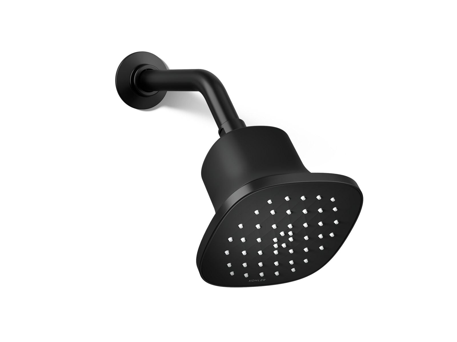 KOHLER K-37722-Y-BL Cinq Square Single-Function Filtered Showerhead, 2.5 Gpm - Matte Black