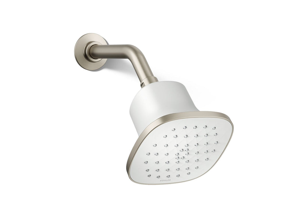KOHLER K-37722-Y-BN Cinq Square Single-Function Filtered Showerhead, 2.5 Gpm - Vibrant Brushed Nickel
