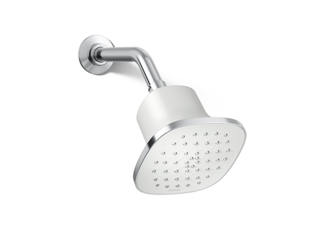 KOHLER K-37722-G-CP Cinq Square Single-Function Filtered Showerhead, 1.75 Gpm - Polished Chrome