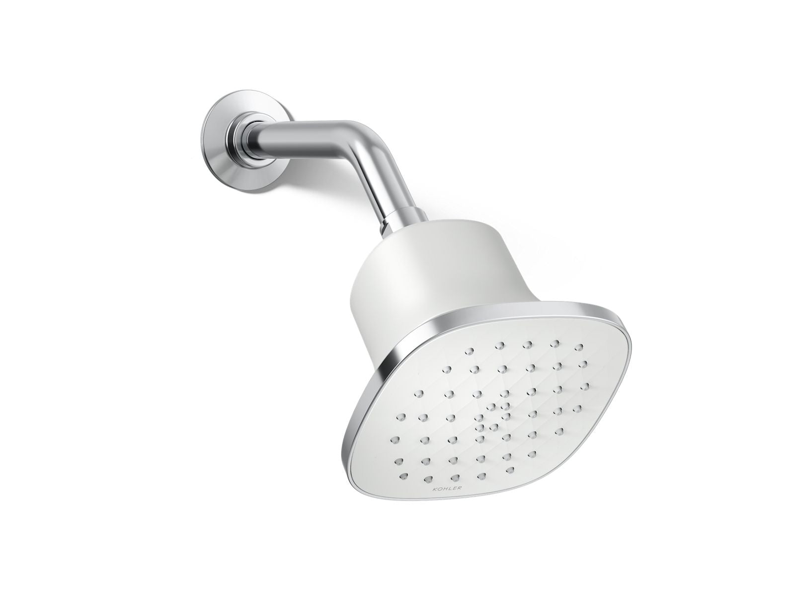 KOHLER K-37722-G-CP Cinq Square Single-Function Filtered Showerhead, 1.75 Gpm - Polished Chrome