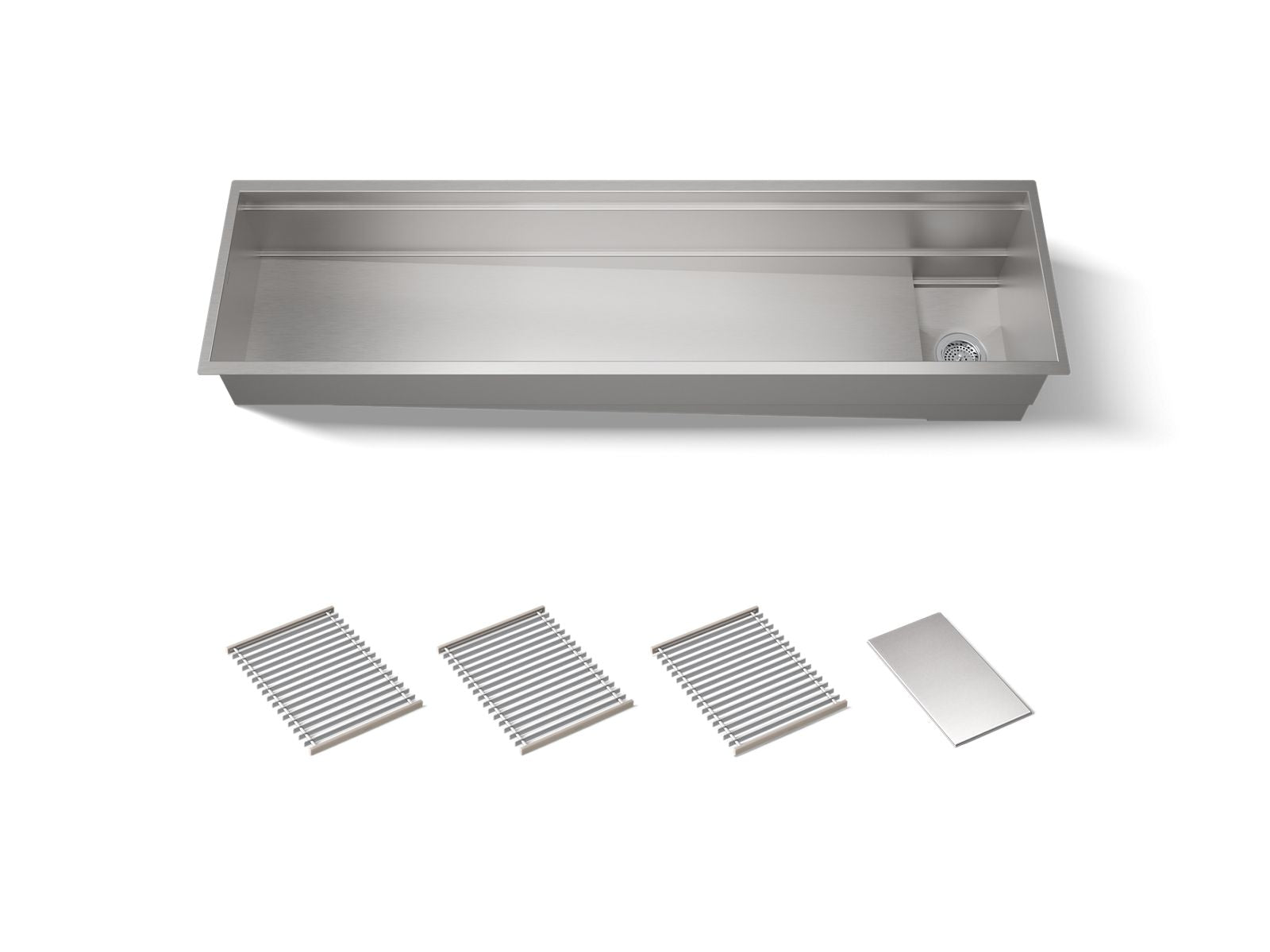KOHLER K-37905-NA Synthos 69-3/4" Undermount Single-Bowl Kitchen Sink - Stainless Steel