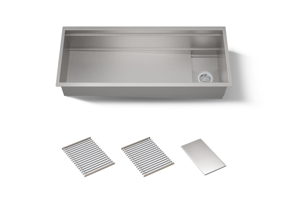 KOHLER K-37907-NA Synthos 45-3/4" Undermount Single-Bowl Kitchen Sink - Stainless Steel