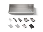 KOHLER K-37907-PAP-NA Synthos 45-3/4" Undermount Single-Bowl Workstation Kitchen Sink - Wood Composite Matte Black