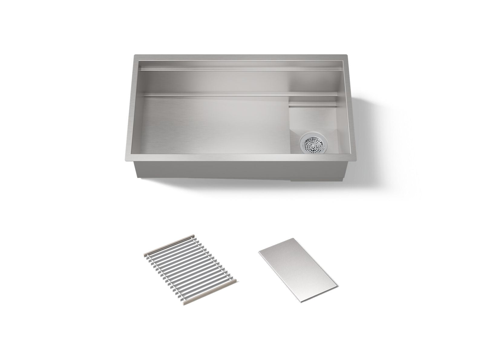 KOHLER K-37908-NA Synthos 33-3/4" undermount single-bowl kitchen sink - Stainless Steel