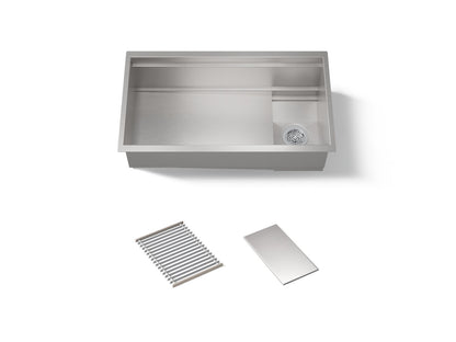 KOHLER K-37908-NA Synthos 33-3/4" undermount single-bowl kitchen sink - Stainless Steel