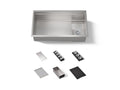 KOHLER K-37908-PAP-NA Synthos 33-3/4" Undermount Single-Bowl Workstation Kitchen Sink - Wood Composite Matte Black