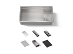 KOHLER K-37908-PAP-NA Synthos 33-3/4" Undermount Single-Bowl Workstation Kitchen Sink - Wood Composite Matte Black