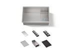 KOHLER K-37911-PAP-NA Synthos 27-3/4" Undermount Single-Bowl Workstation Kitchen Sink - Wood Composite Matte Black