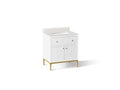KOHLER K-38008-0 Calpa 30" Bathroom Vanity Cabinet With Sink And Quartz Top - White