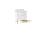 KOHLER K-38008-0 Calpa 30" Bathroom Vanity Cabinet With Sink And Quartz Top - White