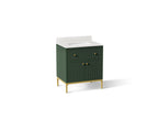 KOHLER K-38008-EMG Calpa 30" Bathroom Vanity Cabinet With Sink And Quartz Top - Emerald Green