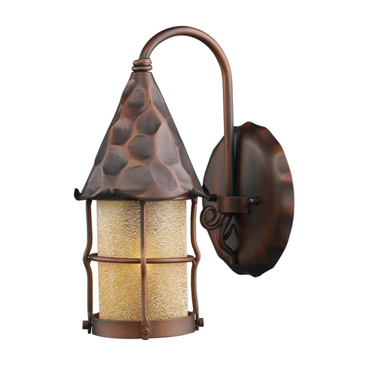 ELK SHOWROOM 381-AC Rustica 14'' High 1-Light Outdoor Sconce - Antique Copper