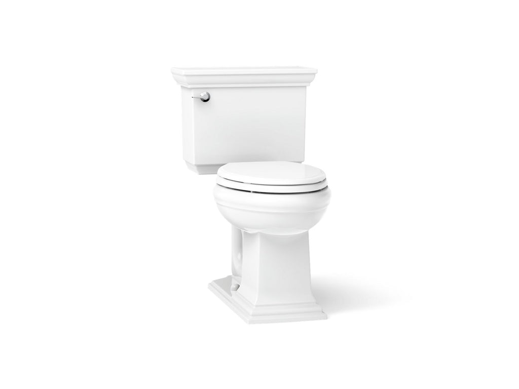 KOHLER K-33817-0 Memoirs Stately Continuousclean Two-Piece Elongated Toilet, 1.28 Gpf - White