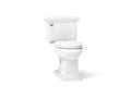 KOHLER K-33817-0 Memoirs Stately Continuousclean Two-Piece Elongated Toilet, 1.28 Gpf - White