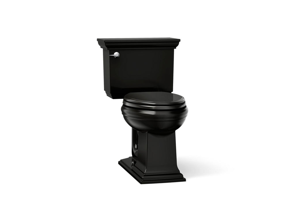KOHLER K-3817-7 Memoirs Stately Two-Piece Elongated Toilet, 1.28 Gpf - Black Black