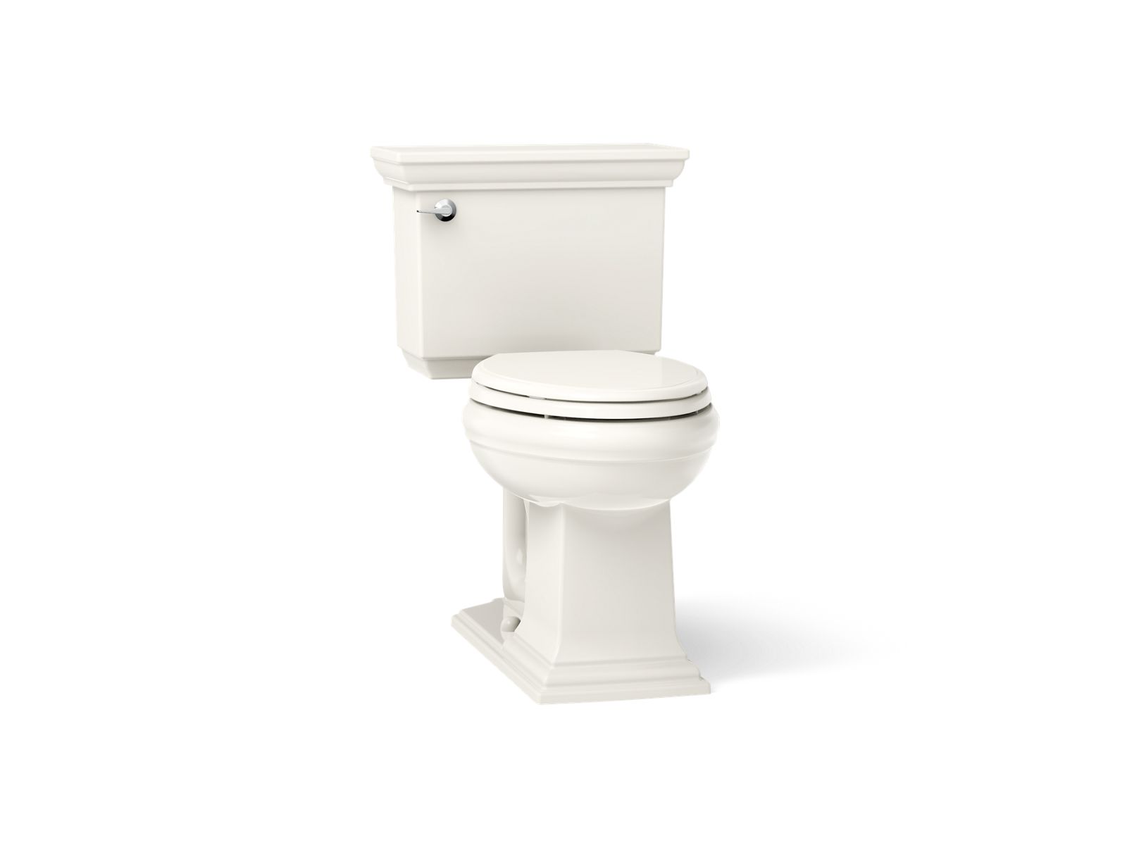 KOHLER K-33817-96 Memoirs Stately Continuousclean Two-Piece Elongated Toilet, 1.28 Gpf - Biscuit