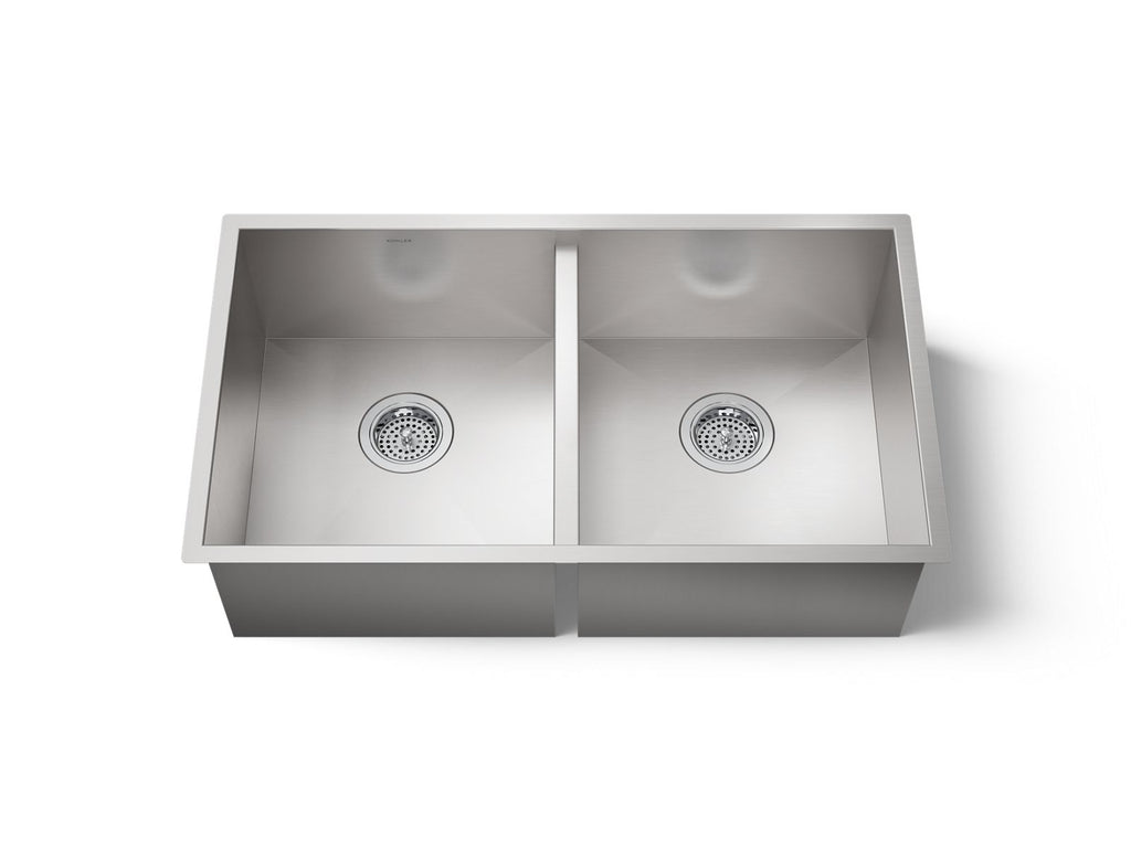 KOHLER K-3820-NA Vault 32" Undermount Double-Bowl Kitchen Sink - Stainless Steel