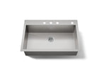 KOHLER K-3821-4-NA Vault 33" Top-/Undermount Single-Bowl Kitchen Sink - Stainless Steel