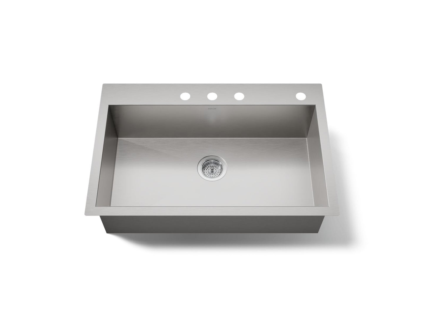 KOHLER K-3821-4-NA Vault 33" top-/undermount single-bowl kitchen sink - Stainless Steel