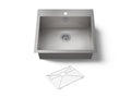 KOHLER K-3822-1-NA Vault 25" Top-/Undermount Single-Bowl Kitchen Sink - Stainless Steel