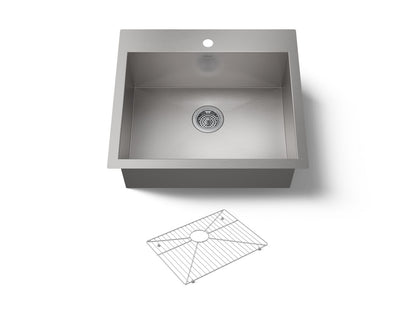 KOHLER K-3822-1-NA Vault 25" top-/undermount single-bowl kitchen sink - Stainless Steel