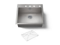 KOHLER K-3822-4-NA Vault 25" Top-/Undermount Single-Bowl Kitchen Sink - Stainless Steel