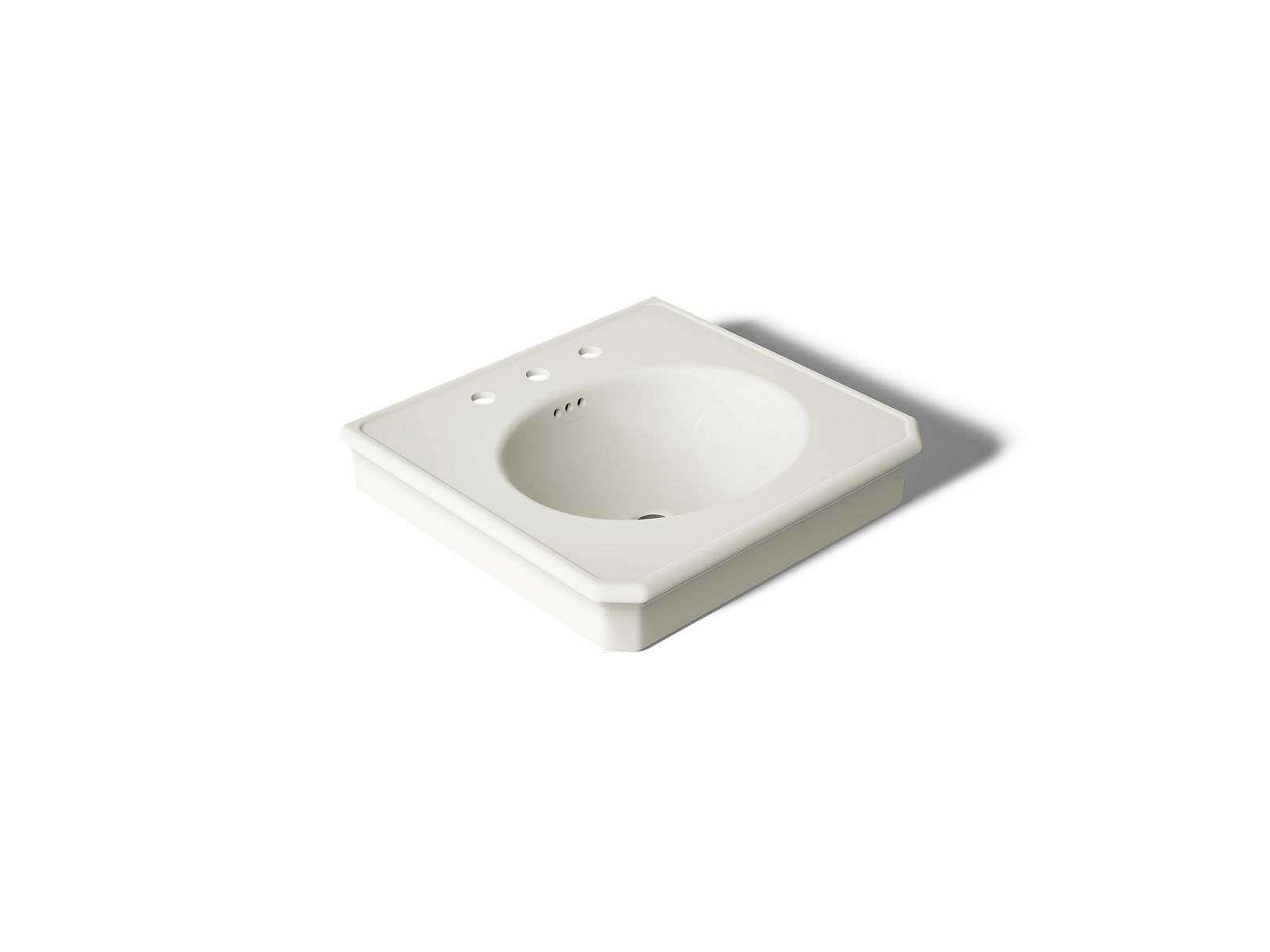 KOHLER K-38224-8-NY Claude By Studio Mcgee 24" Rectangular Pedestal/Console Table Bathroom Sink - Dune