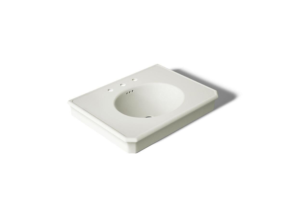 KOHLER K-38225-8-NY Claude By Studio Mcgee 30" Rectangular Pedestal/Console Table Bathroom Sink - Dune