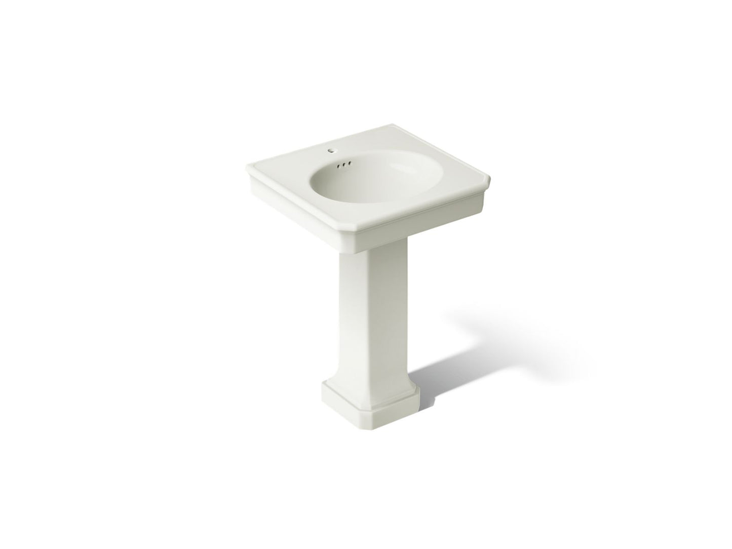 KOHLER K-38227-1-NY Claude by Studio McGee 24" rectangular pedestal bathroom sink - Dune