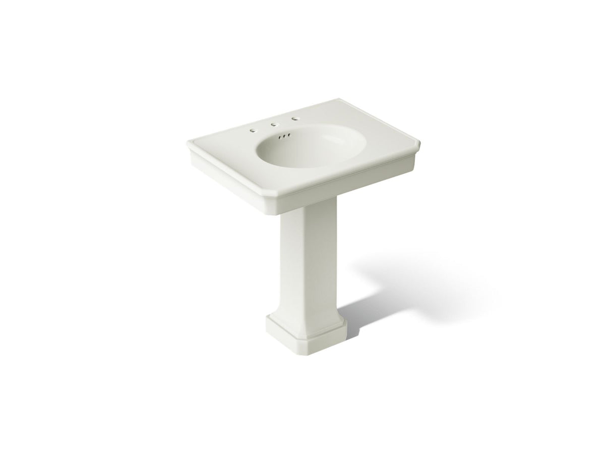 KOHLER K-38228-8-NY Claude By Studio Mcgee 30" Rectangular Pedestal Bathroom Sink - Dune