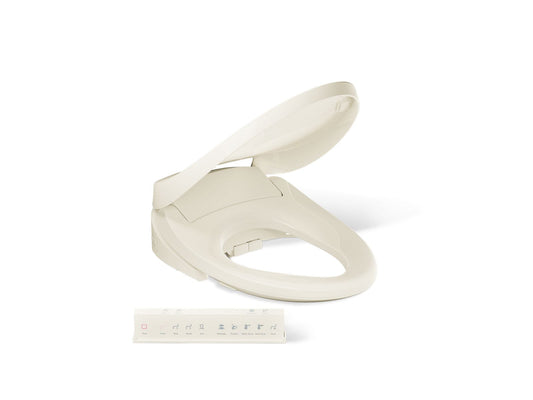 KOHLER PureWash E860 Dual-Wand Elongated bidet toilet seat with remote control in Biscuit - K-38392-96