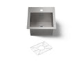 KOHLER K-3840-1-NA Vault 15" Top-/Undermount Bar Sink - Stainless Steel
