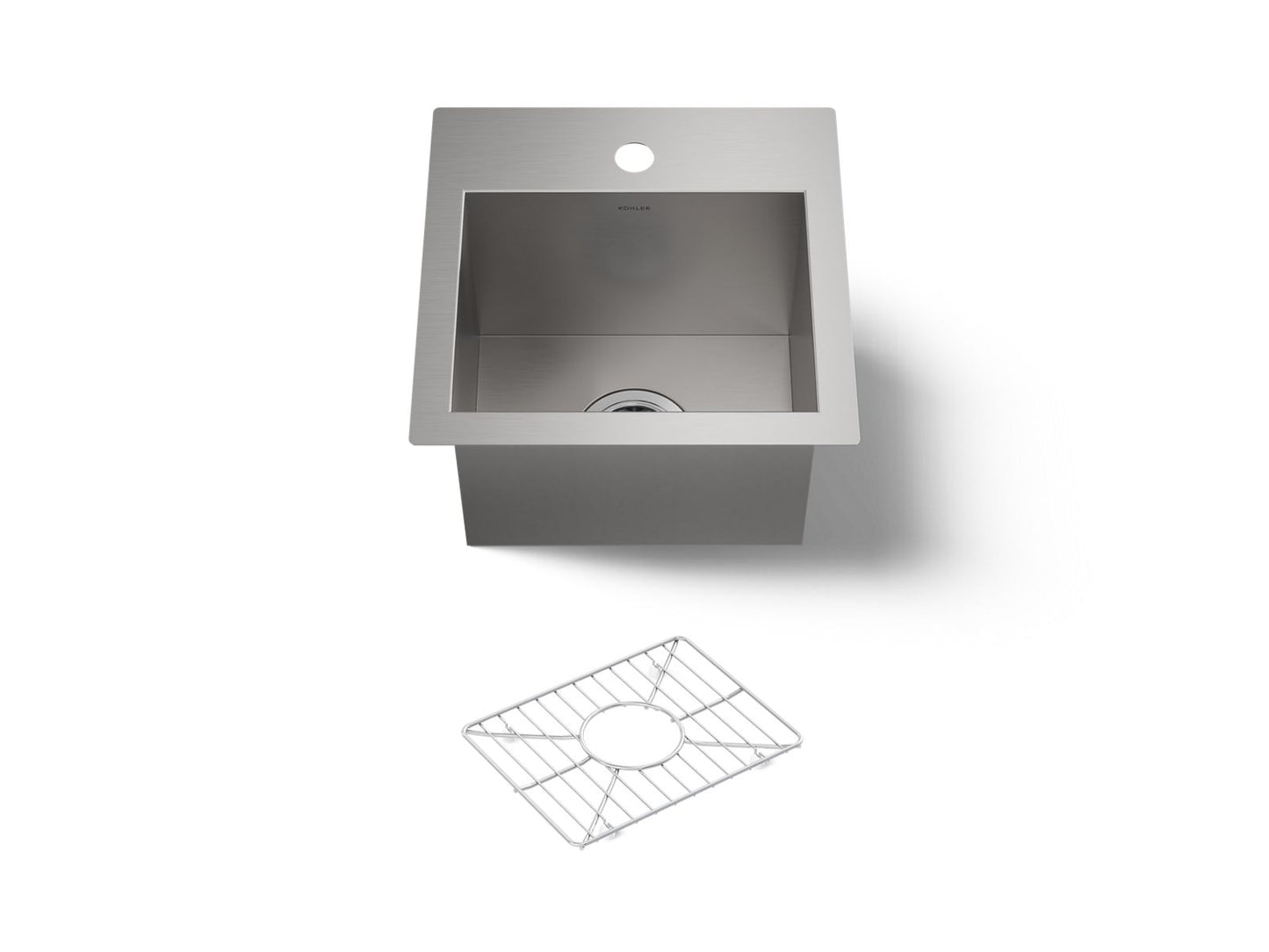 KOHLER K-3840-1-NA Vault 15" top-/undermount bar sink - Stainless Steel