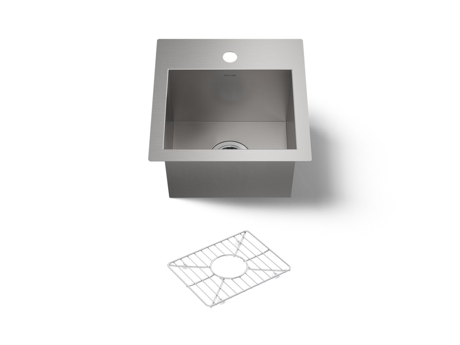 KOHLER K-3840-1-NA Vault 15" Top-/Undermount Bar Sink - Stainless Steel